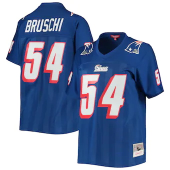 womens mitchell and ness tedy bruschi royal new england pat